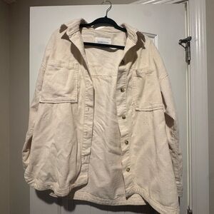 Celebrity Pink Beige Corduroy Utility Jacket
